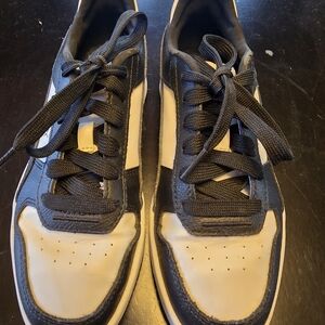 Puma Black and White Low-Top Sneakers